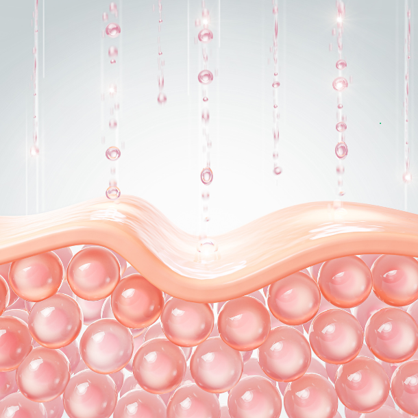 美容液が角質層まで浸透している画像